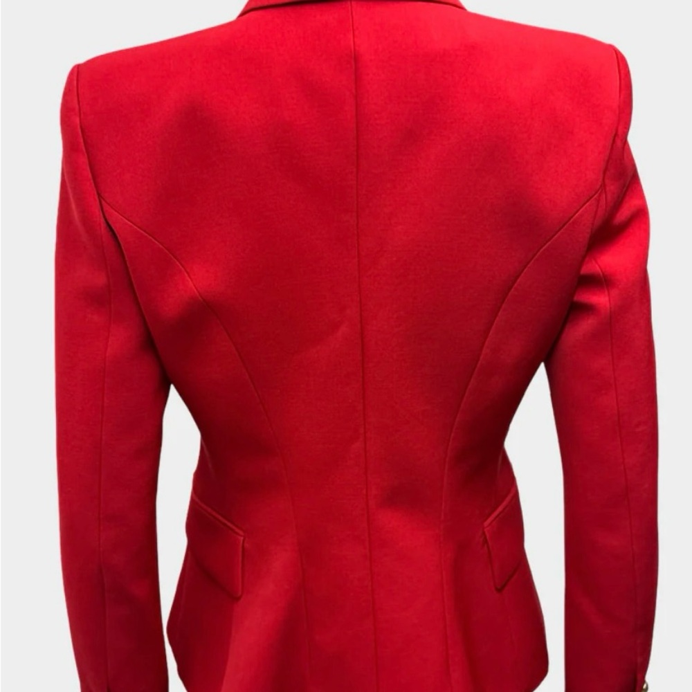 Balmain Red Blazer with Gold Buttons - Picture 3 of 13
